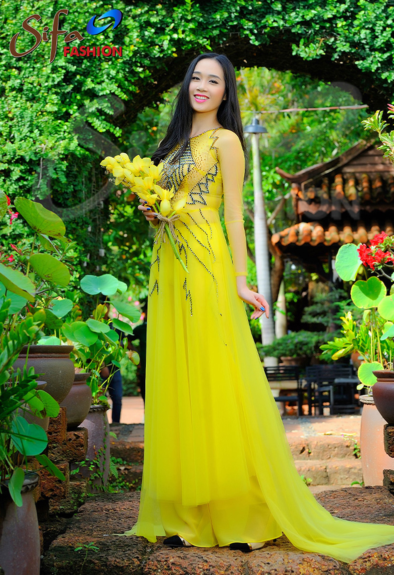 Áo dài họa tiết