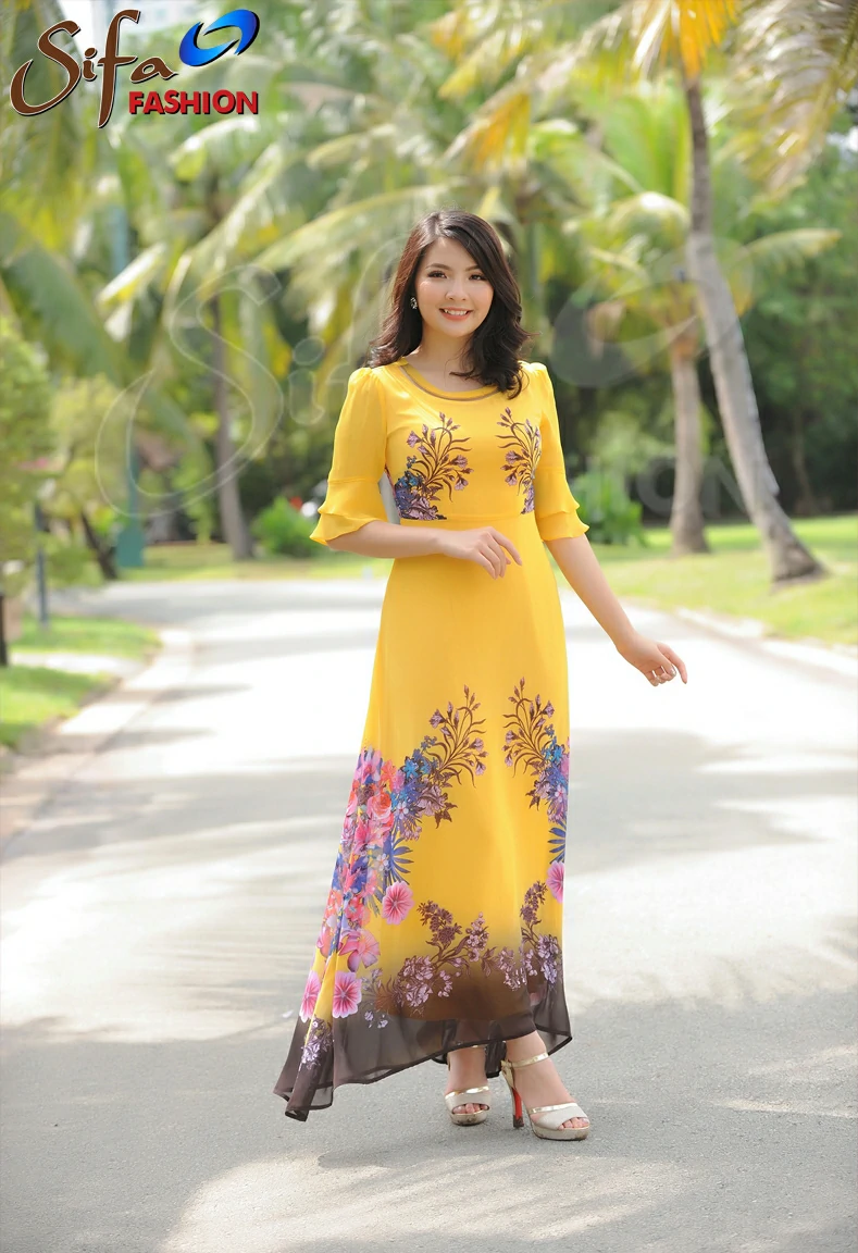 Đầm chiffon hoa